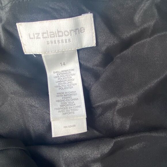 Formal Wedding Guest Prom Black Woman’s Dress Sleeveless with Ruffles Size 14 - Picture 5 of 8